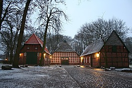 fachwerkhaus,雪,heimathaus