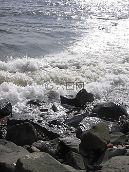 蘇格蘭,海,波