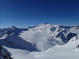 山,滑雪板,雪