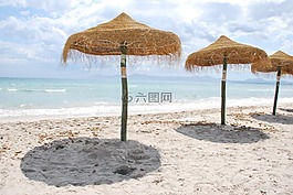 海灘,預訂,假期