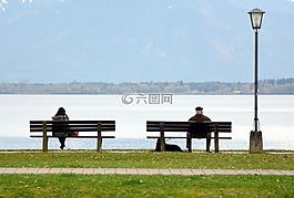 銀行,板凳,人類