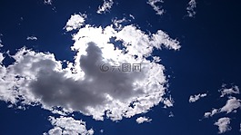 蓝色的天空,云,蓝色