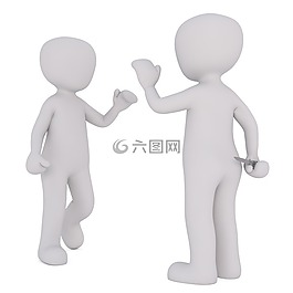 男性,3d模型,孤立
