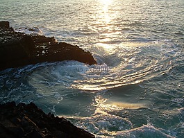 海,大西洋,太阳