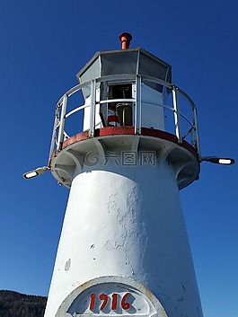 燈塔,海,藍(lán)色的天空