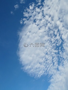 天空,云,藍色