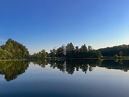湖,反思,夏天