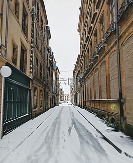 雪,冬天,街