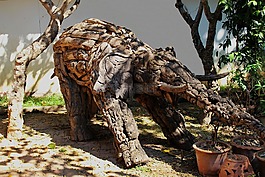 象,藝術,木