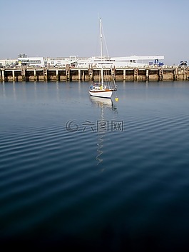 海港,反思,水