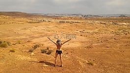 女子,自然,徒步旅行
