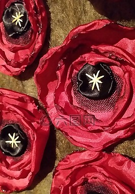 罌粟,手工制造,紅色