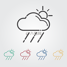云,太陽,雨