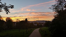 abendstimmung,日落,公園