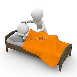 床上,睡眠,打坐