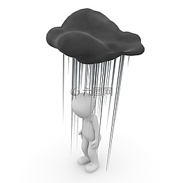 雨,悲傷,喪