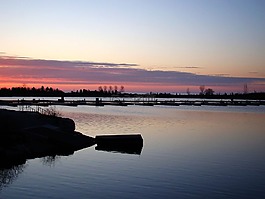湖,日出,船塢舉辦