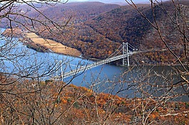 橋,河,山