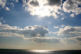 云,海,海灘