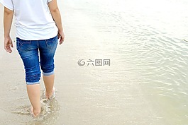 海灘,海,沙