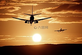 飛機(jī),著陸,到達(dá)