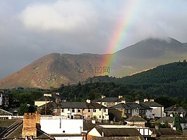 彩虹,山,鎮(zhèn)