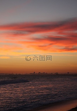 日落,云,紅色