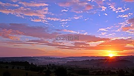 日出,太阳,morgenrot