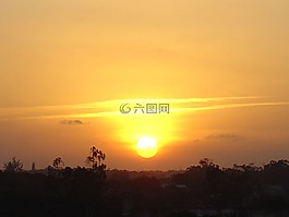太陽(yáng),日落,晚上