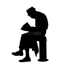 那位老人,報紙,等待