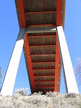 橋,橙色,甲板