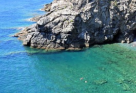 灣,巖,海