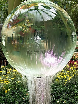 噴泉,水,全球