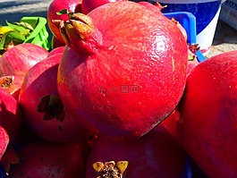 石榴,紅色,水果