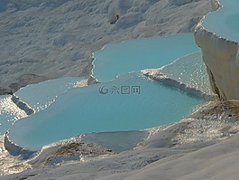 pamukkale,石灰燒結(jié)礦陽臺(tái),鈣