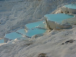 pamukkale,石灰燒結(jié)礦陽臺(tái),鈣