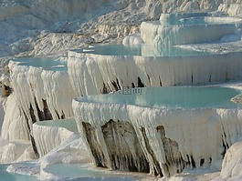 pamukkale,石灰烧结矿阳台,钙