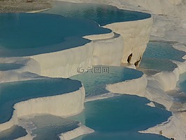 pamukkale,石灰烧结矿阳台,池