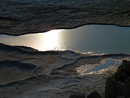 pamukkale,石灰燒結(jié)礦陽臺,反射