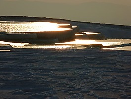 pamukkale,石灰燒結(jié)礦陽臺(tái),背光