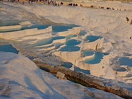 pamukkale,石灰燒結(jié)礦陽臺(tái),鈣