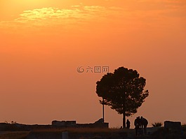 日落,abendstimmung,太陽