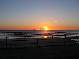 太陽,日落,水