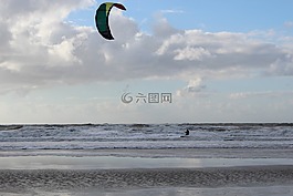 風(fēng)箏沖浪,北海,海灘