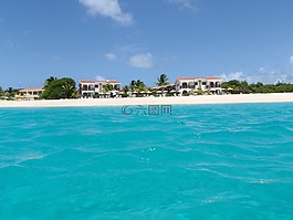 海灘,酒店,海洋
