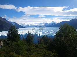 湖,山,冰川