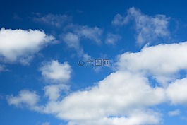 天空,藍色,云