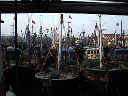 船,釣魚,桅桿
