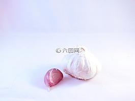 大蒜,白,背景