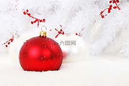 圣誕擺設,紅色,球